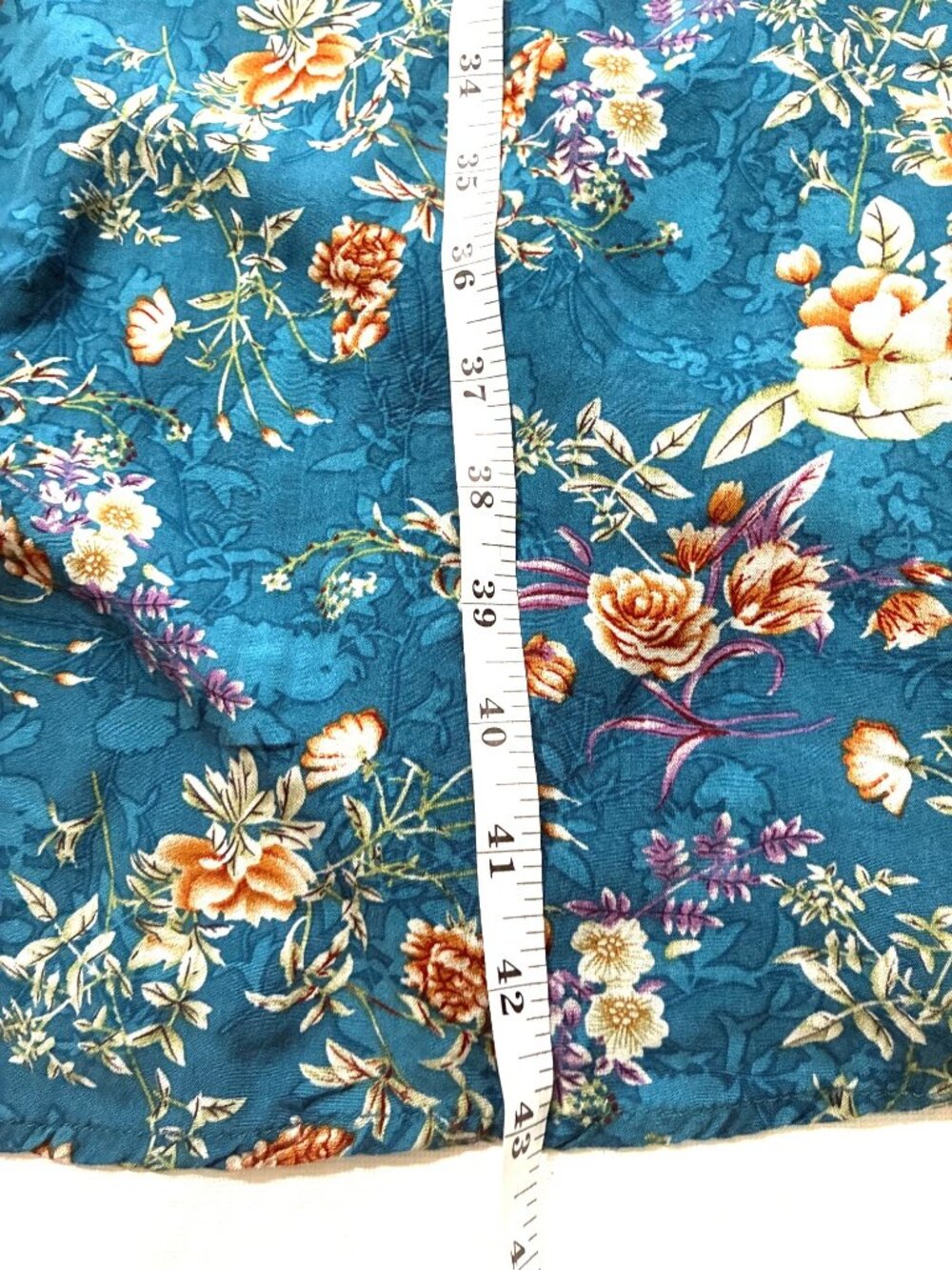 Natural Life Blue Floral Maxi sundress Adjustable Straps & back Button Detail L - Picture 9 of 11